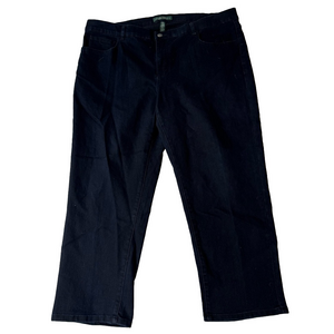 LRL Ralph Lauren Woman Plus Size Dark Wash Denim Stretchy Blue Jeans 20W